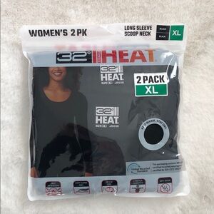 32 Degrees Women's Black Long Sleeve Top 2 Pack